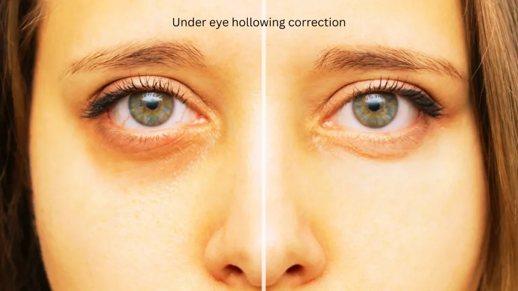 Under eye hollowing correction